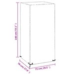 vidaXL Housses de chaise de jardin 2 Pièces 8 œillets 75x70x140 cm PE