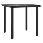 vidaXL Ensemble à manger de jardin et coussins 3 Pièces Beige poly rotin