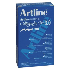 Marqueur 'calligraphy pen' pointe 3 mm coloris noir x 12 artline