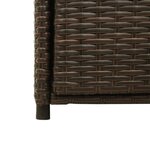 vidaXL Armoire de rangement jardin marron 55x55x111 cm résine tressée