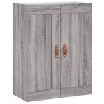 vidaXL Buffet haut Sonoma gris 69 5x34x180 cm Bois d'ingénierie