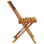 vidaXL Chaises de jardin pliantes lot de 8 noir bois d'acacia massif