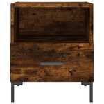 vidaXL Table de chevet chêne fumé 40x35x47 5 cm bois d’ingénierie