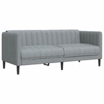 vidaXL Ensemble de canapés 3 Pièces gris clair tissu