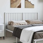 vidaXL Tête de lit métal blanc 150 cm