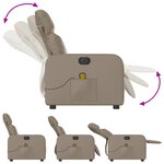 vidaXL Fauteuil de massage inclinable électrique cappuccino similicuir