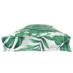 vidaXL Coussins de palette pour banc 2 Pièces Motif de feuille 180x40x8 cm Tissu Oxford