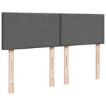 vidaXL Sommier à lattes de lit avec matelas Gris foncé 140x190cm Tissu