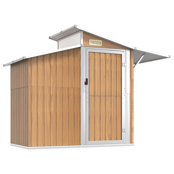 vidaXL Abri de jardin Marron 270x130x208 5 cm Acier galvanisé