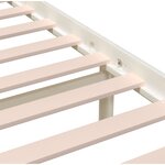 vidaXL Cadre de lit Blanc Bois massif 200x200 cm