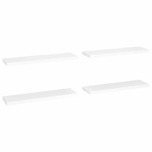 vidaXL Étagères murales flottantes 4 Pièces blanc 90x23 5x3 8 cm MDF