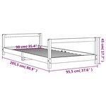 vidaXL Cadre de lit pour enfants 90x200 cm bois de pin massif