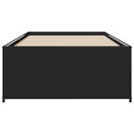 vidaXL Cadre de lit noir 100x200 cm bois d'ingénierie et métal