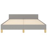 vidaXL Cadre de lit avec tête de lit Gris clair 140x190 cm Tissu