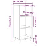 vidaXL Armoire à étagères blanc brillant 34 5x32 5x90 cm