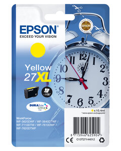 Epson cartouche reveil encre du 27xl cartouche dencre jaune haute capacite 10.4ml 1.100 pages 1-pack rf-am blister