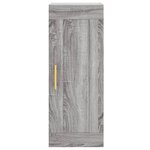 vidaXL Buffet haut Sonoma gris 34 5x34x180 cm Bois d'ingénierie