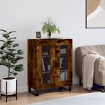 vidaXL Buffet chêne fumé 69 5x34x90 cm bois d'ingénierie