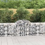 vidaXL Paniers à gabions arqués 15 Pièces 200x50x80/100 cm Fer galvanisé