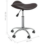Chaise fauteuil siège de bureau informatique étude similicuir brun 02_0024035