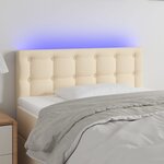 vidaXL Tête de lit à LED Crème 80x5x78/88 cm Tissu