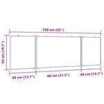vidaXL Tableau blanc magnétique pliable 160x50x1 7 cm aluminium