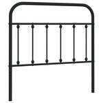 vidaXL Tête de lit métal noir 100 cm