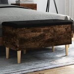 vidaXL Banc de rangement chêne fumé 82x42x46 cm bois d'ingénierie