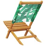 vidaXL Chaises de jardin pliantes lot de 6 vert tissu et bois massif