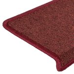 vidaXL Tapis d'escalier 15 Pièces 65x21x4 cm Rouge mat