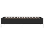 vidaXL Cadre de lit noir 100x200 cm bois d'ingénierie et métal
