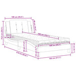 vidaXL Lit avec matelas gris 100x200 cm similicuir