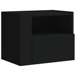 vidaXL Tables de chevet murales 2 Pièces noir 45x30x35 cm