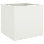 vidaXL Jardinières 2 Pièces blanc 42x40x39 cm acier laminé à froid