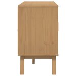 vidaXL Buffet OLDEN blanc et marron 114x43x73 5 cm bois massif de pin