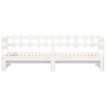 vidaXL Lit coulissant Blanc 2x(90x200) cm Bois de pin massif