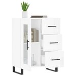 vidaXL Buffet Blanc brillant 69 5x34x90 cm Bois d'ingénierie