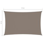 vidaXL Voile de parasol tissu oxford rectangulaire 5x8 m taupe