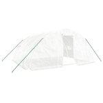 vidaXL Serre avec cadre en acier blanc 20 m² 5x4x2 3 m