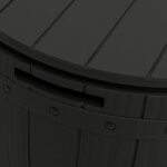 vidaXL Boîte de rangement de jardin 3 en 1 noir polypropylène