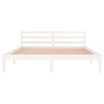 vidaXL Cadre de lit Bois massif de pin 160x200 cm Blanc