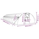 vidaXL Serre avec cadre en acier blanc 56 m² 14x4x2 m