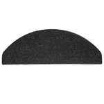 vidaXL Tapis d'escalier autocollants 15 Pièces 65x22 5x3 5 cm Noir