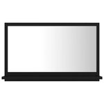 vidaXL Miroir de salle de bain Noir 60x10 5x37 cm Bois d’ingénierie