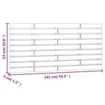 vidaXL Tête de lit murale 141x3x63 cm Bois massif de pin