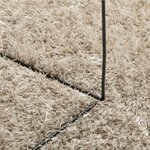 vidaXL Tapis ISTAN à poils longs aspect brillant beige 100x200 cm