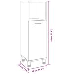 vidaXL Armoire de bain Sonoma gris 30x30x95 cm Bois d'ingénierie