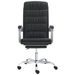 Chaise fauteuil siège pivotante de inclinable de bureau informatique étude similicuir noir 02_0024265
