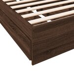 vidaXL Cadre de lit et tiroirs chêne marron 75x190cm bois d'ingénierie