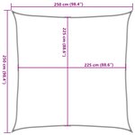 vidaXL Voile d'ombrage 160 g/m² carré sable 2 5x2 5 m PEHD